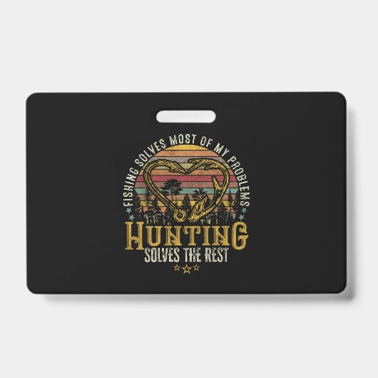 魚釣り&シェッドハンターアントラーエルクディアー狩り バッジ (正面)