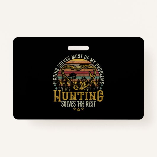 魚釣り&シェッドハンターアントラーエルクディアー狩り バッジ (正面)