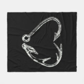 魚釣り&シェッドハンターアントラーエルクディアー狩り フリースブランケット (正面(横))