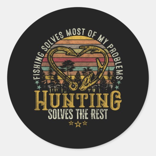 魚釣り&シェッドハンターアントラーエルクディアー狩り ラウンドシール (正面)