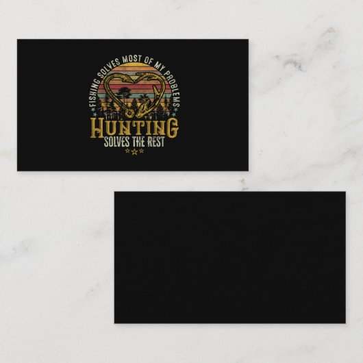 魚釣り&シェッドハンターアントラーエルクディアー狩り 名刺 (正面/裏面)