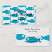 魚釣り、シーフードまたは海のテーマの名刺 名刺 (正面/裏面)