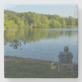 魚釣り ストーンコースター