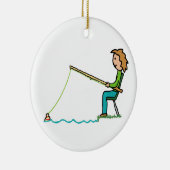 魚釣り セラミックオーナメント (右)