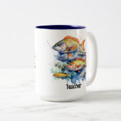 魚釣り ツートーンマグカップ (正面右)