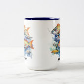 魚釣り ツートーンマグカップ (中央)