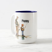 魚釣り ツートーンマグカップ (正面左)