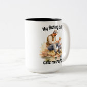 魚釣り ツートーンマグカップ (正面右)