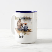 魚釣り ツートーンマグカップ (正面左)