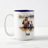 魚釣り ツートーンマグカップ (左)