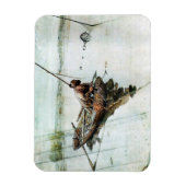 魚釣り（ネット付き） 1905 マグネット (縦)