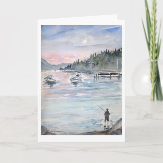 魚釣り!ハッピー・ファザーズ・デイ・カード カード