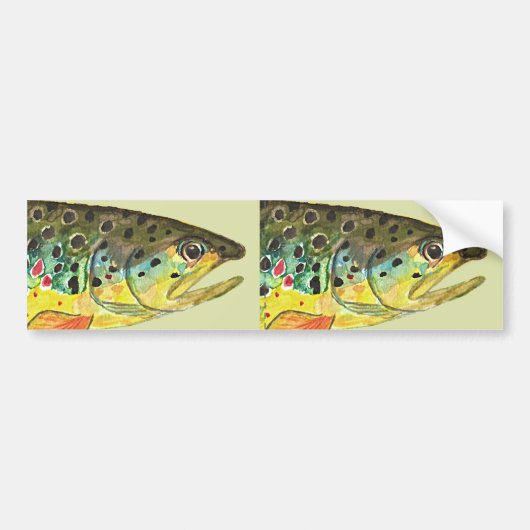 魚釣り バンパーステッカー (正面)