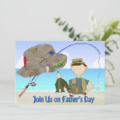 魚釣り·ファザーズ·デイ·パーティの招待状 招待状 (スタンド正面)