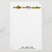 魚釣り·フォー·トラウト·スポーツ·フィッシャーマン·アングラー 便箋 (正面/裏面)