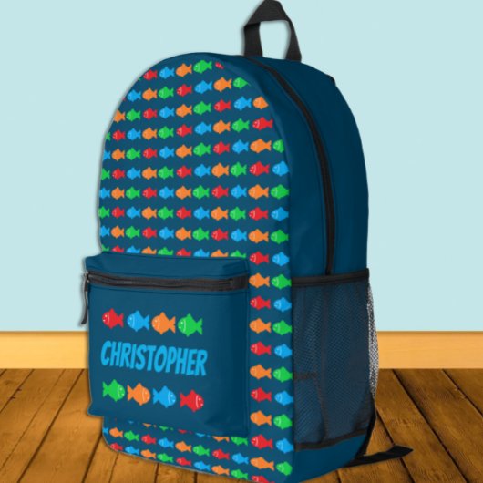 魚釣り プリントバックパック