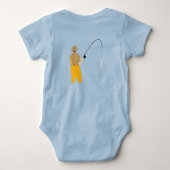 魚釣り ベビーボディスーツ (裏面)