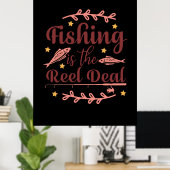 魚釣り ポスター (ホームオフィス)