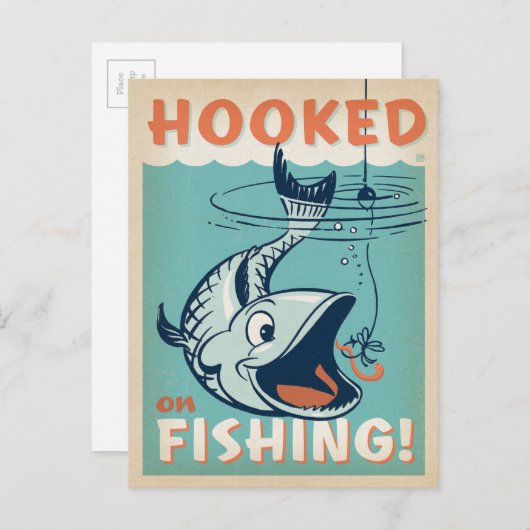 魚釣り ポストカード (正面/裏面)
