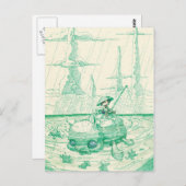 魚釣り ポストカード (正面/裏面)