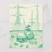 魚釣り ポストカード (正面)