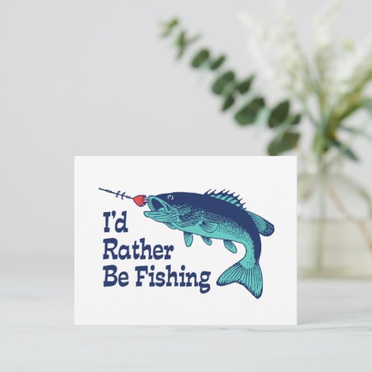 魚釣り ポストカード (スタンド正面)