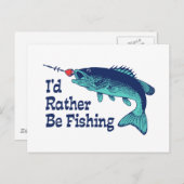 魚釣り ポストカード (正面/裏面)