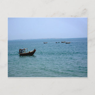 魚釣り ポストカード