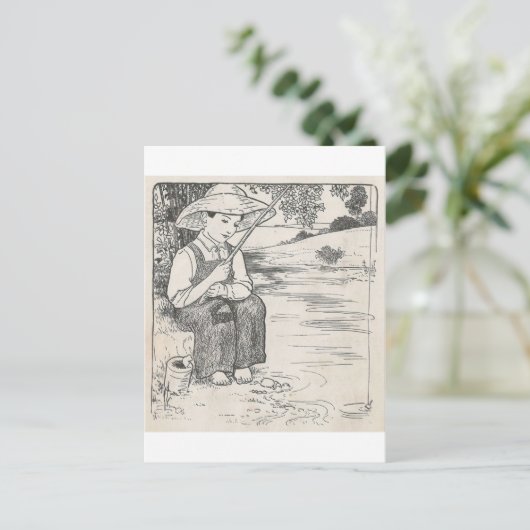 魚釣り ポストカード (スタンド正面)