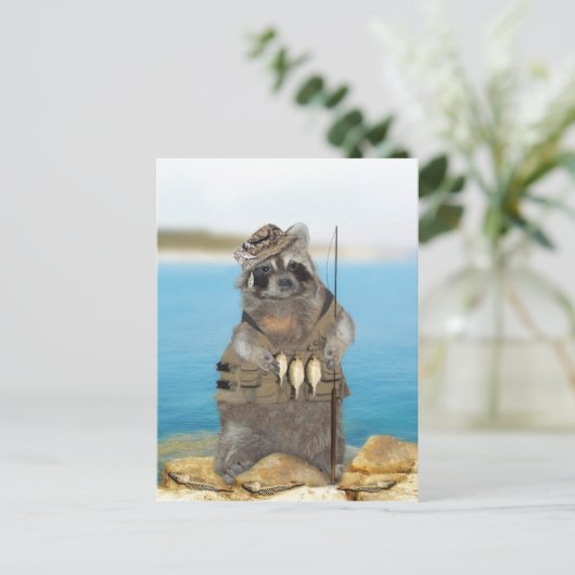 魚釣り ポストカード (スタンド正面)