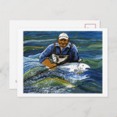 魚釣り ポストカード (正面/裏面)