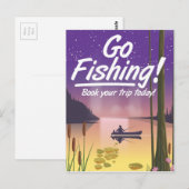 魚釣り! ポストカード (正面/裏面)