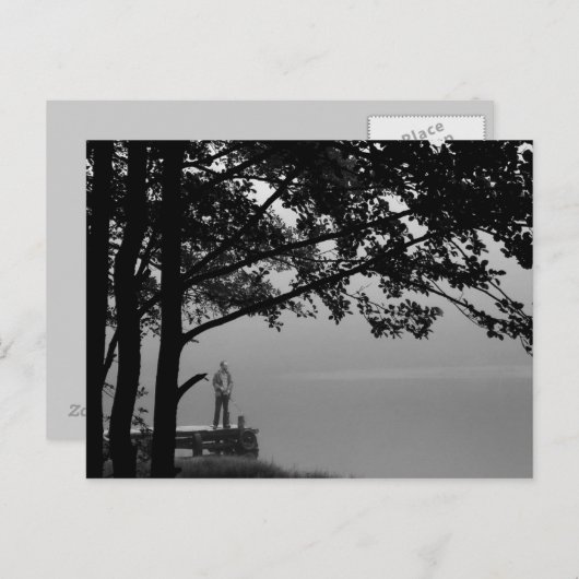 魚釣り ポストカード (正面/裏面)