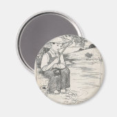 魚釣り マグネット (正面/裏面)