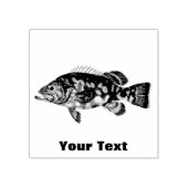 魚釣り、マス詳細カスタム文字画像 ラバースタンプ (インプリント)
