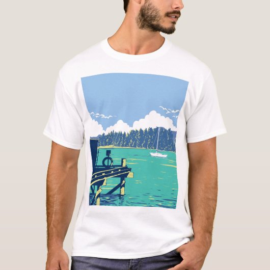 魚釣り(マプア) Tシャツ (正面)