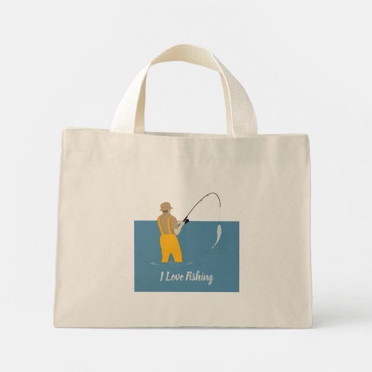 魚釣り ミニトートバッグ (裏面)
