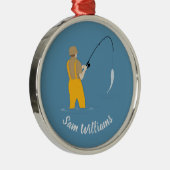 魚釣り メタルオーナメント (右)