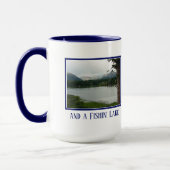 魚釣り·ライフ·マグ（名前と会社） マグカップ (左)