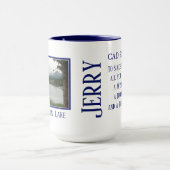 魚釣り·ライフ·マグ（名前と会社） マグカップ (中央)