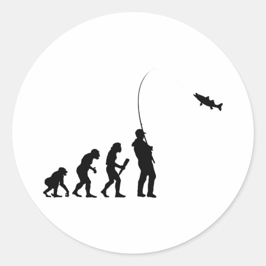 魚釣り ラウンドシール (正面)