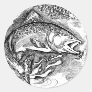 魚釣り ラウンドシール