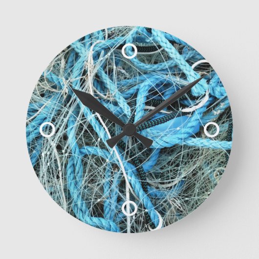 魚釣り ラウンド壁時計 (正面)