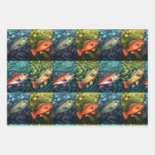 魚釣り ラッピングペーパーシート (正面)