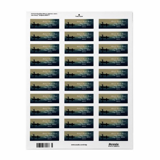 魚釣り ラベル (フルシート)