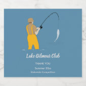 魚釣り リキュールボトルラベル (シングルラベル)