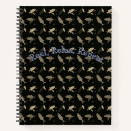 魚釣り – リールリラックス、繰り返し ノートブック