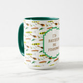 魚釣り・ルアーの「魚釣りになりたい」と語る マグカップ (正面左)