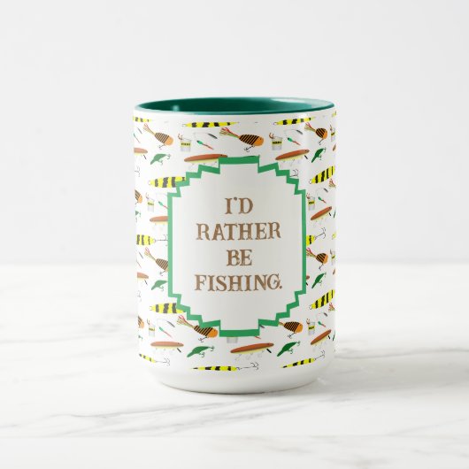 魚釣り・ルース・コーヒーの「魚釣りになりたい」と語る マグカップ (中央)