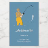 魚釣り ワインラベル (シングルラベル)